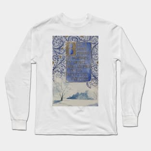 Snowy Bible Verse Watercolor Long Sleeve T-Shirt